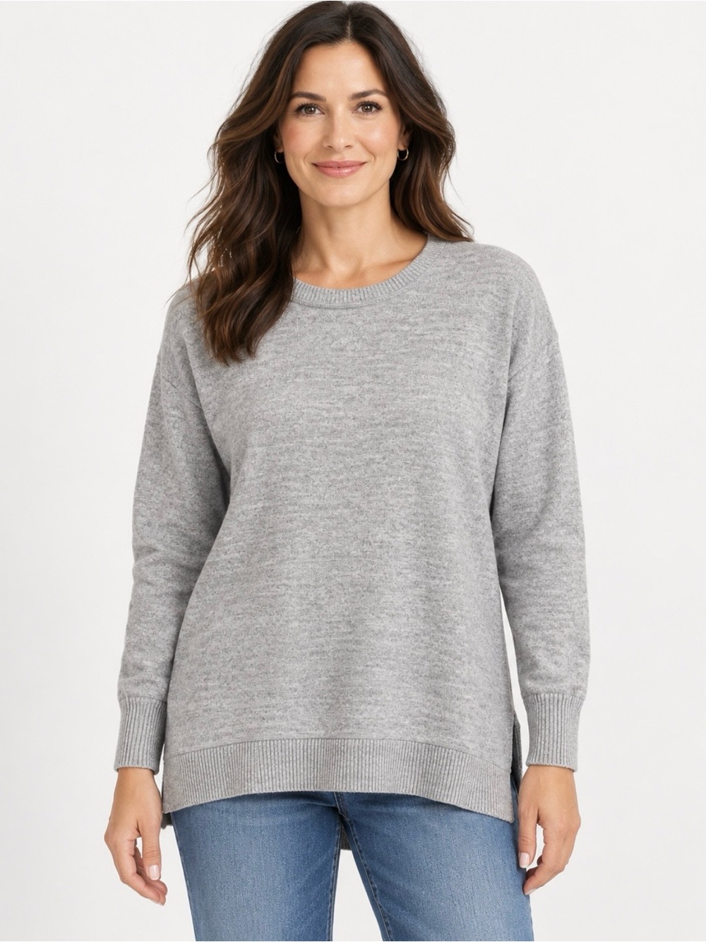 Talbots Light Gray Crewneck Sweater